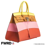 HERMES Rainbow Birkin Sunrise 35 Epsom, Pre-owned, Like New