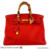 HERMES Birkin 40 Red Togo, Pre-Owned