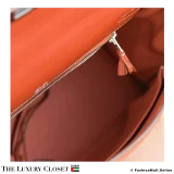 HERMES Kelly Ghillies 32 Sanguine Swift, Pre-Owned