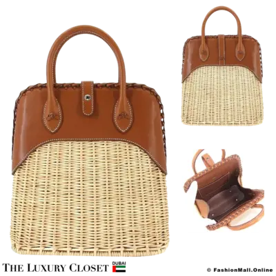 HERMES Bolide Picnic in Natural Barenia  Faubourg & Wicker Pre-Owned