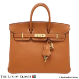 HERMES Birkin 25 Gold Epsom, Pre-Owned