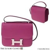 HERMES Constance Mini 18 Rose Pourpre Epsom, Pre-Owned