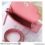 HERMES Mini Kelly II 20 Sellier Rose Confetti Chevre, Pre-Owned