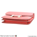 HERMES Constance Mini 18 Rose Azalee Swift, Pre-Owned