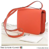 HERMES Constance Mini 18 Capucine Epsom, Pre-Owned