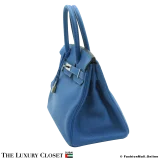 HERMES Birkin 30 Blue Togo, Pre-Owned