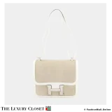 HERMES Constance 24 Craie Doblis White Swift, Pre-Owned