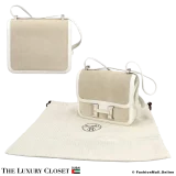 HERMES Constance 24 Craie Doblis White Swift, Pre-Owned