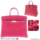 HERMES Birkin 25 Pink Togo, Pre-owned