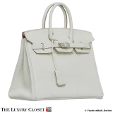 HERMES Birkin 25 White Togo, Pre-Owned