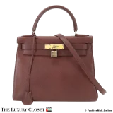 HERMES Kelly 28 Havana Epsom, Pre-Owned