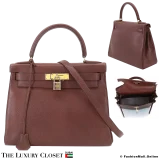 HERMES Kelly 28 Havana Epsom, Pre-Owned