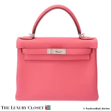 HERMES Kelly 28, Rose Lipstick Togo, Pre-Owned