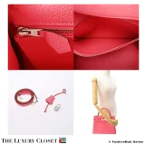 HERMES Kelly 28, Rose Lipstick Togo, Pre-Owned