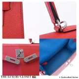 HERMES Kelly Kazak 28 Rouge Koo & Rose Extreme Epsom, Pre-Owned