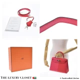 HERMES Kelly Kazak 28 Rouge Koo & Rose Extreme Epsom, Pre-Owned