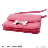 HERMES Constance 18 Rose Extreme Swift, Pre-Owned