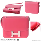 HERMES Constance 18 Rose Extreme Swift, Pre-Owned