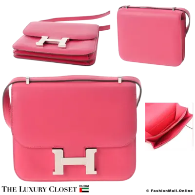 HERMES Constance 18 Rose Extreme Swift, Pre-Owned