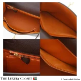 HERMES Kelly 25 Verso Cacao & Orange Epsom, Pre-Owned