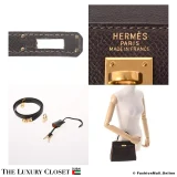 HERMES Kelly 25 Verso Cacao & Orange Epsom, Pre-Owned