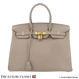 HERMES Birkin 35 Taupe Togo, Pre-Owned