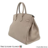 HERMES Birkin 35 Taupe Togo, Pre-Owned