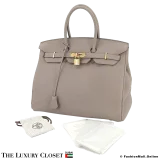 HERMES Birkin 35 Taupe Togo, Pre-Owned