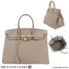 HERMES Birkin 35 Taupe Togo, Pre-Owned