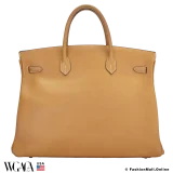 Vintage Hermes Birkin 40 Natural Box Calf, Pre-owned