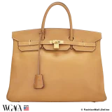 Vintage Hermes Birkin 40 Natural Box Calf, Pre-owned