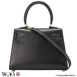 Hermes Vintage Kelly 20 Sellier Black Box Calf, Pre-owned