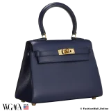 Hermes Vintage Kelly 20 Sellier Bleu Navy Box Calf, Pre-owned