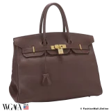 Vintage Birkin 35 Havane Brown Fjord, Pre-owned