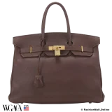 Vintage Birkin 35 Havane Brown Fjord, Pre-owned